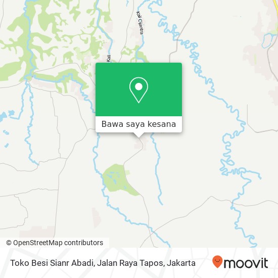 Peta Toko Besi Sianr Abadi, Jalan Raya Tapos