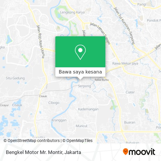Peta Bengkel Motor Mr. Montir