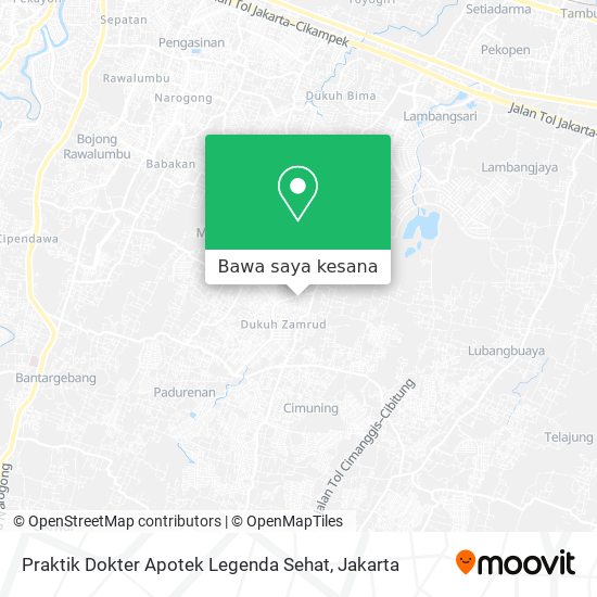 Peta Praktik Dokter Apotek Legenda Sehat