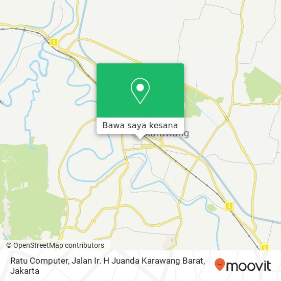 Peta Ratu Computer, Jalan Ir. H Juanda Karawang Barat