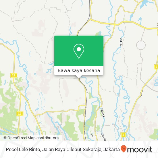 Peta Pecel Lele Rinto, Jalan Raya Cilebut Sukaraja