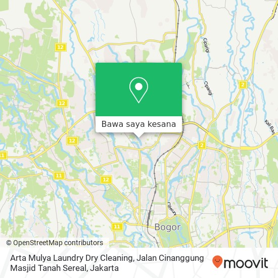 Peta Arta Mulya Laundry Dry Cleaning, Jalan Cinanggung Masjid Tanah Sereal