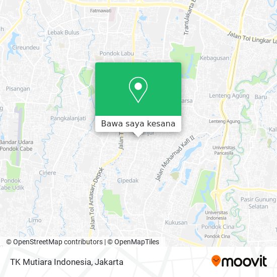 Peta TK Mutiara Indonesia