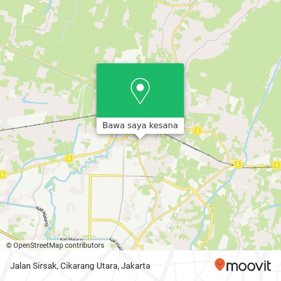 Peta Jalan Sirsak, Cikarang Utara