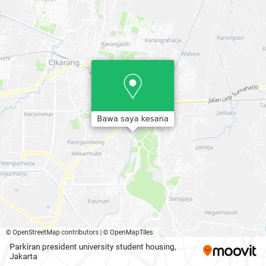 Peta Parkiran president university student housing