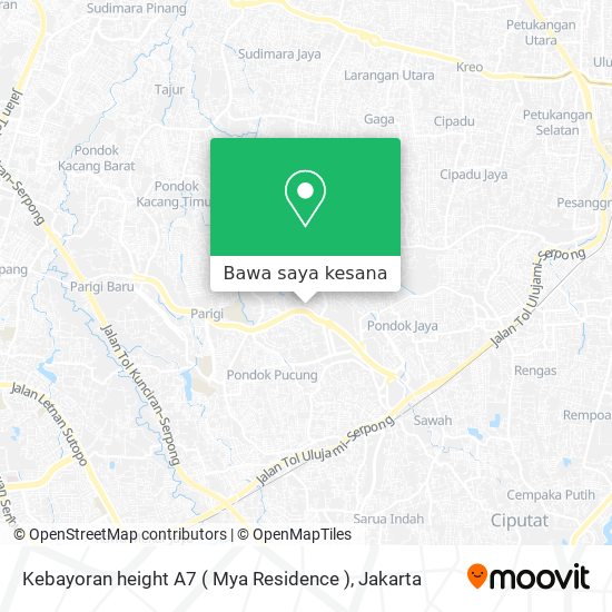 Peta Kebayoran height A7 ( Mya Residence )