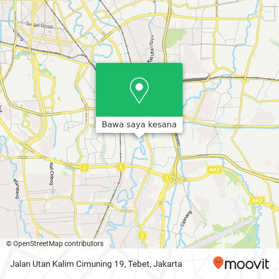 Peta Jalan Utan Kalim Cimuning 19, Tebet