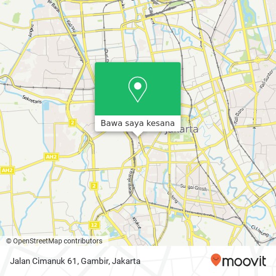 Peta Jalan Cimanuk 61, Gambir