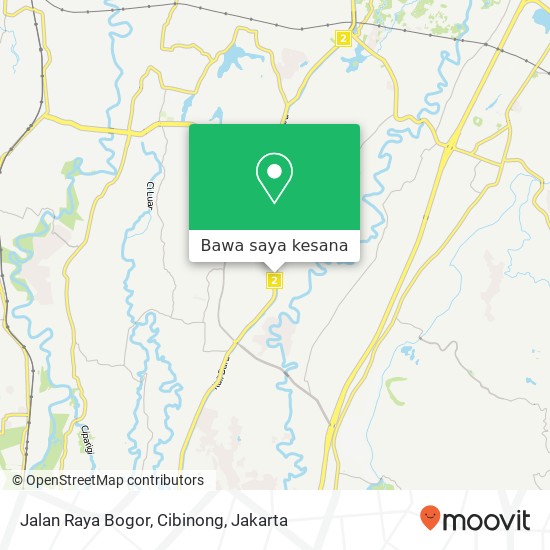 Peta Jalan Raya Bogor, Cibinong