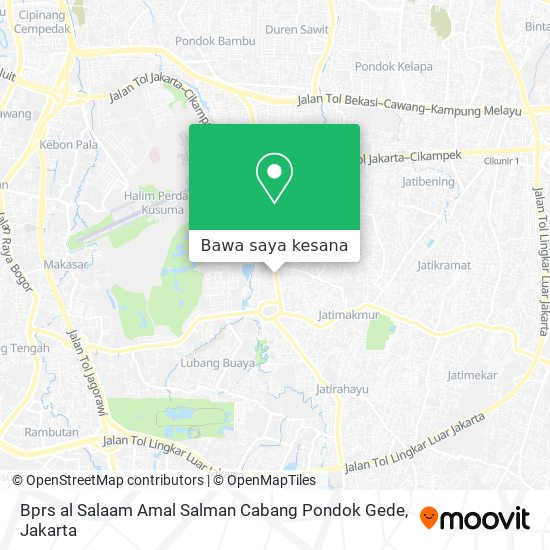 Peta Bprs al Salaam Amal Salman Cabang Pondok Gede