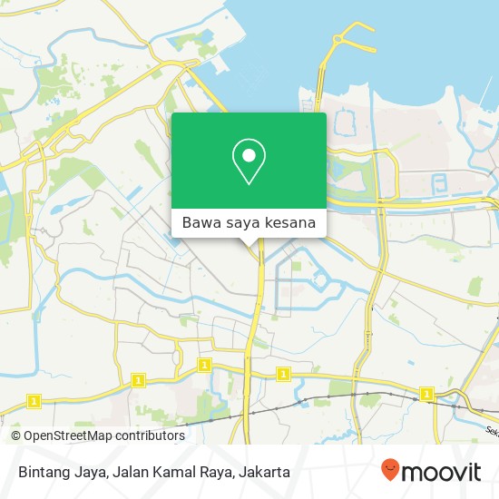 Peta Bintang Jaya, Jalan Kamal Raya