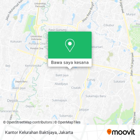 Peta Kantor Kelurahan Baktijaya