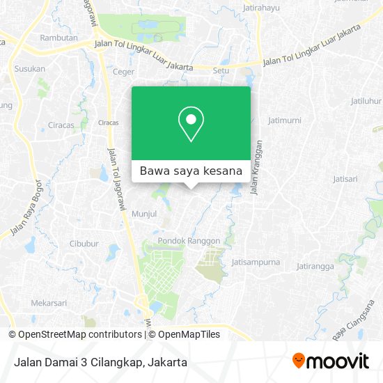 Peta Jalan Damai 3 Cilangkap
