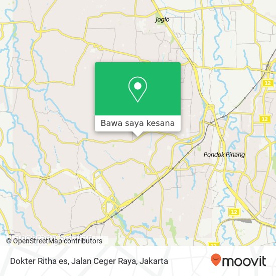 Peta Dokter Ritha es, Jalan Ceger Raya