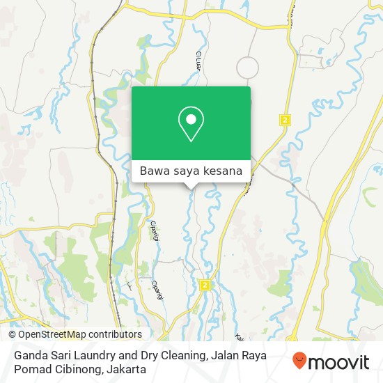 Peta Ganda Sari Laundry and Dry Cleaning, Jalan Raya Pomad Cibinong