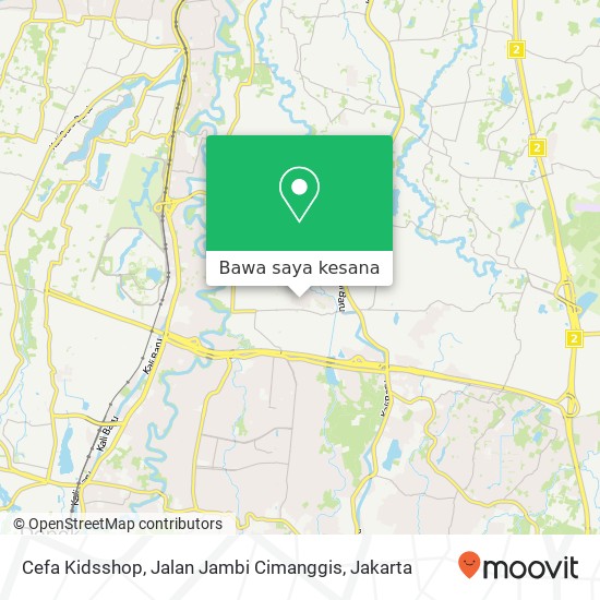 Peta Cefa Kidsshop, Jalan Jambi Cimanggis