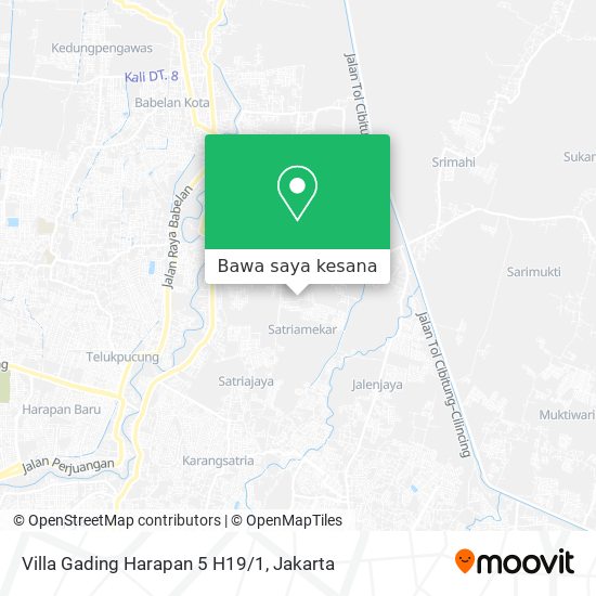 Peta Villa Gading Harapan 5 H19/1