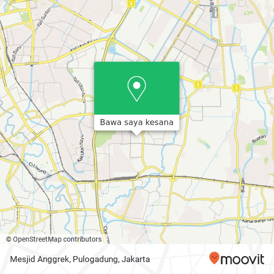Peta Mesjid Anggrek, Pulogadung