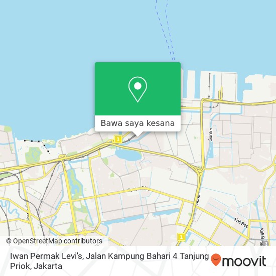 Peta Iwan Permak Levi's, Jalan Kampung Bahari 4 Tanjung Priok