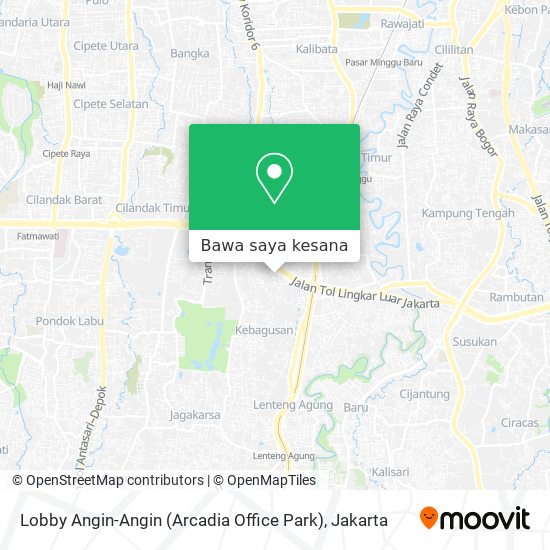 Peta Lobby Angin-Angin (Arcadia Office Park)
