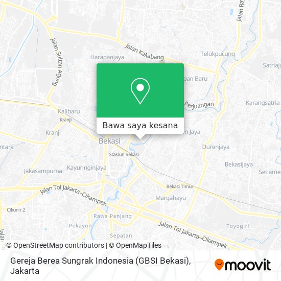 Peta Gereja Berea Sungrak Indonesia (GBSI Bekasi)