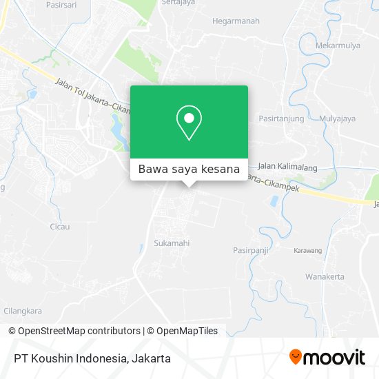 Peta PT Koushin Indonesia