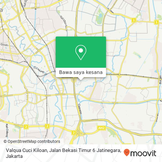 Peta Valqua Cuci Kiloan, Jalan Bekasi Timur 6 Jatinegara