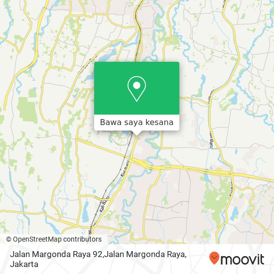 Peta Jalan Margonda Raya 92,Jalan Margonda Raya