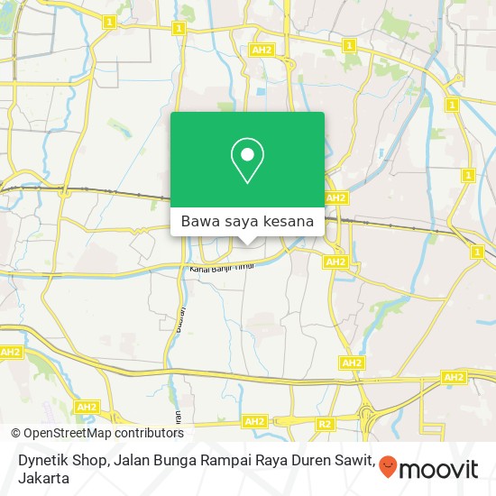 Peta Dynetik Shop, Jalan Bunga Rampai Raya Duren Sawit