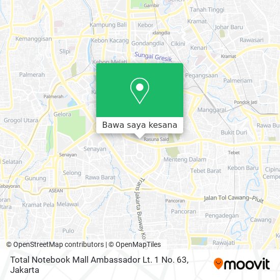 Peta Total Notebook Mall Ambassador Lt. 1 No. 63