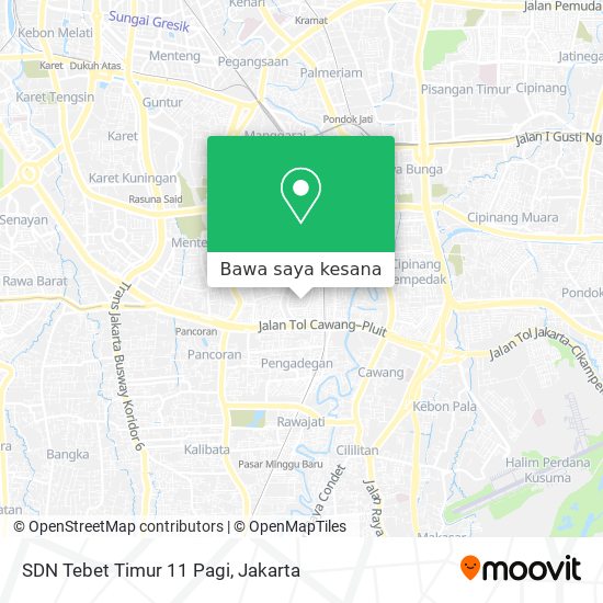 Peta SDN Tebet Timur 11 Pagi