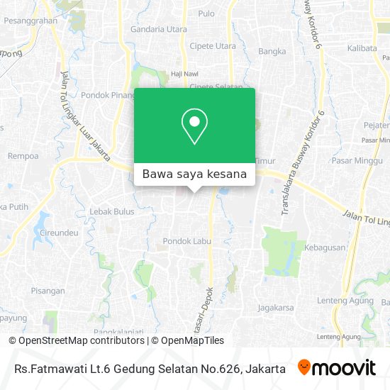 Peta Rs.Fatmawati Lt.6 Gedung Selatan No.626