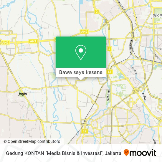 Peta Gedung KONTAN "Media Bisnis & Investasi"