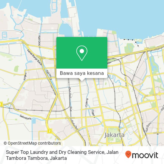 Peta Super Top Laundry and Dry Cleaning Service, Jalan Tambora Tambora