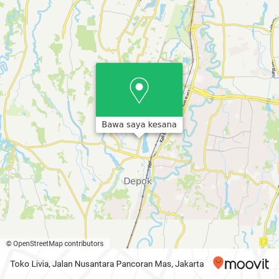 Peta Toko Livia, Jalan Nusantara Pancoran Mas