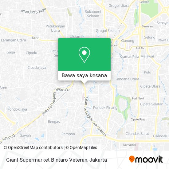 Peta Giant Supermarket Bintaro Veteran