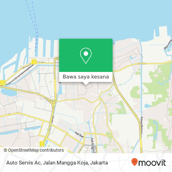 Peta Auto Servis Ac, Jalan Mangga Koja