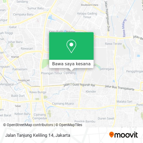 Peta Jalan Tanjung Keliling 14