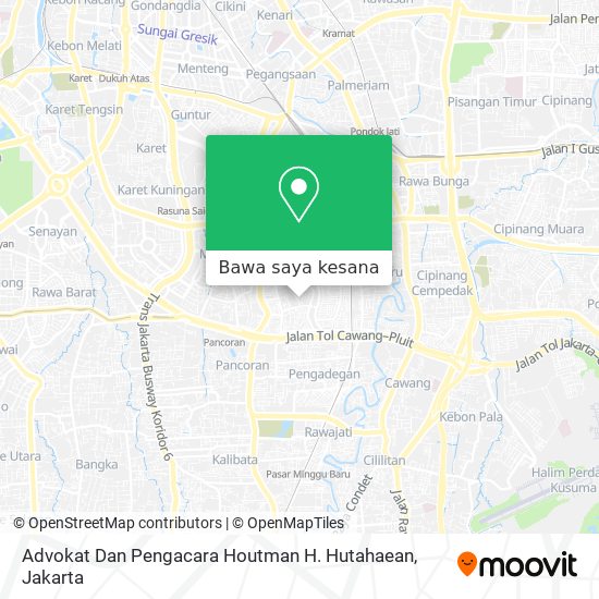 Peta Advokat Dan Pengacara Houtman H. Hutahaean