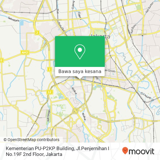 Peta Kementerian PU-P2KP Building, Jl.Penjernihan I No.19F 2nd Floor