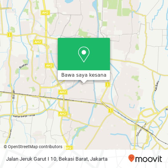 Peta Jalan Jeruk Garut I 10, Bekasi Barat