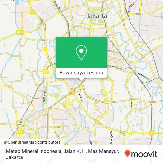 Peta Metso Mineral Indonesia, Jalan K. H. Mas Mansyur