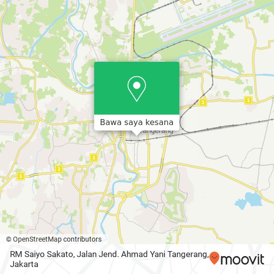 Peta RM Saiyo Sakato, Jalan Jend. Ahmad Yani Tangerang