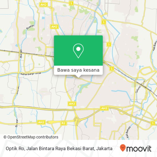 Peta Optik Ro, Jalan Bintara Raya Bekasi Barat