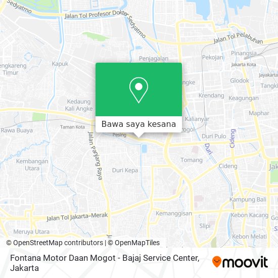 Peta Fontana Motor Daan Mogot - Bajaj Service Center