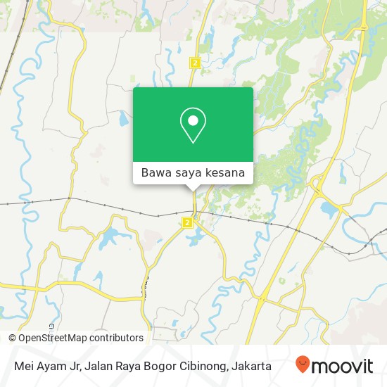 Peta Mei Ayam Jr, Jalan Raya Bogor Cibinong