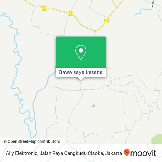 Peta Ally Elektronic, Jalan Raya Cangkudu Cisoka