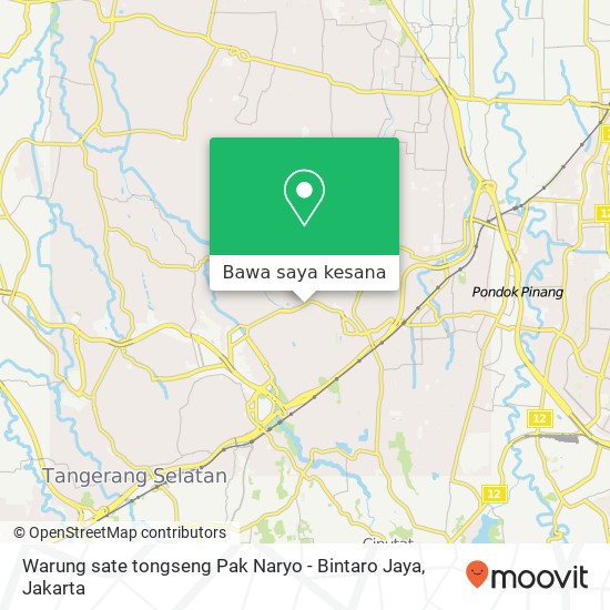 Peta Warung sate tongseng Pak Naryo - Bintaro Jaya