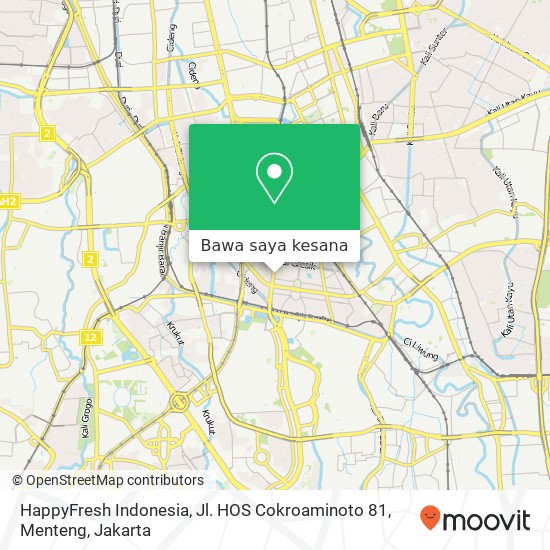 Peta HappyFresh Indonesia, Jl. HOS Cokroaminoto 81, Menteng