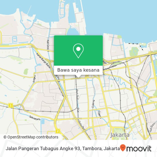 Peta Jalan Pangeran Tubagus Angke 93, Tambora